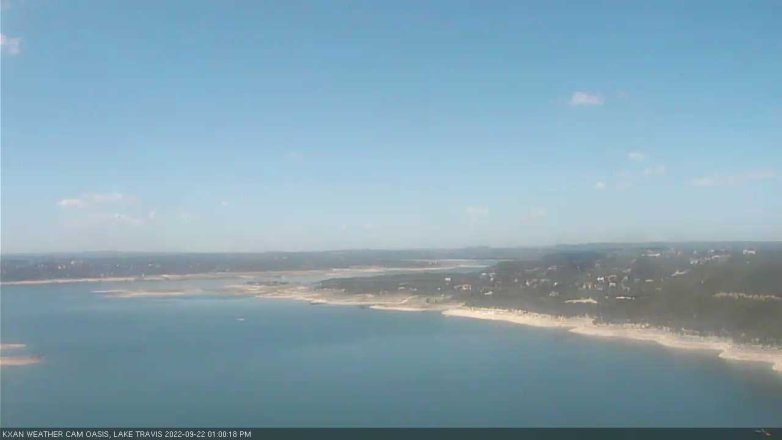 Lake Travis webcam, September 22, 2022 1:00 PM CT