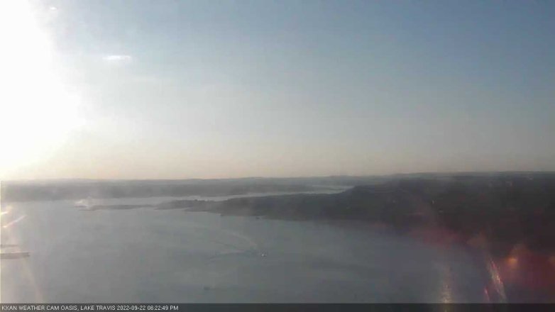 Lake Travis webcam, September 22, 2022 6:25 PM CT