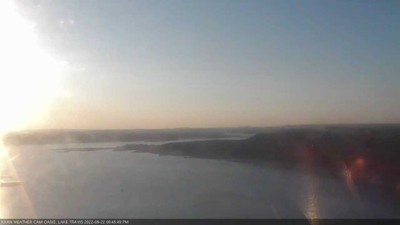 Lake Travis webcam, September 22, 2022 6:45 PM CT