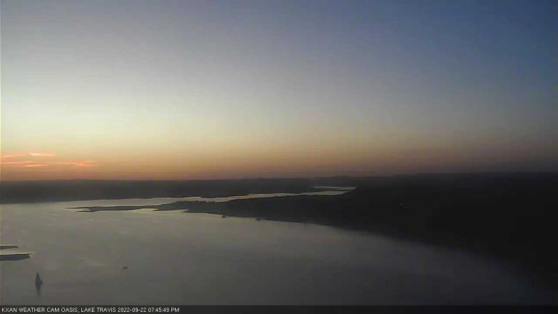 Lake Travis webcam, September 22, 2022 7:45 PM CT