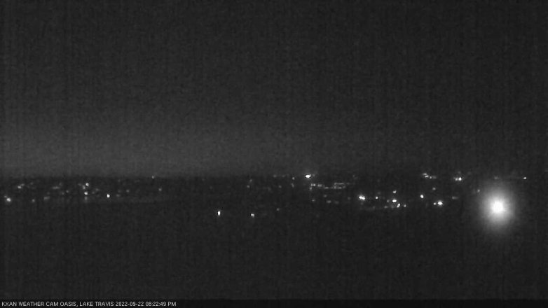 Lake Travis webcam, September 22, 2022 8:25 PM CT