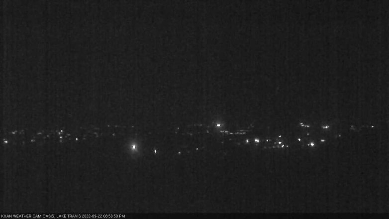 Lake Travis webcam, September 22, 2022 9:00 PM CT