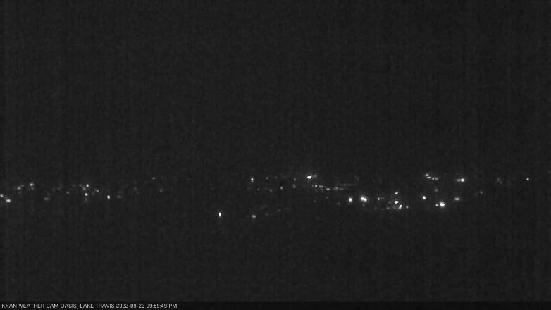 Lake Travis webcam, September 22, 2022 10:00 PM CT