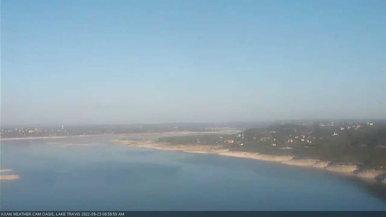 Lake Travis webcam, September 23, 2022 9:00 AM CT