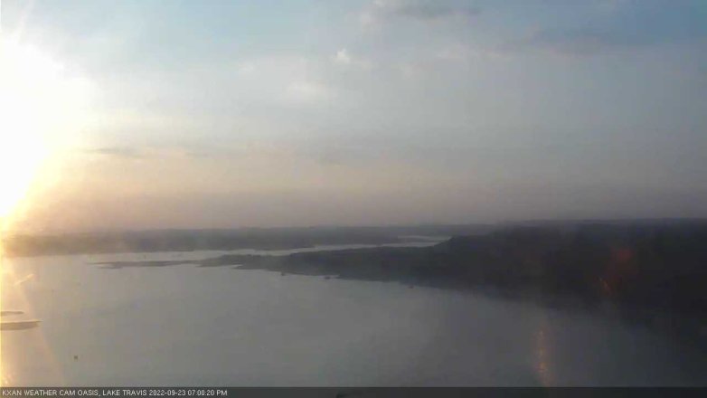 Lake Travis webcam, September 23, 2022 7:00 PM CT