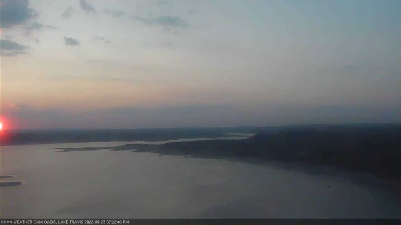 Lake Travis webcam, September 23, 2022 7:25 PM CT