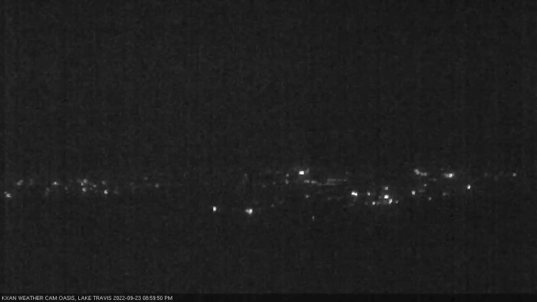 Lake Travis webcam, September 23, 2022 9:00 PM CT