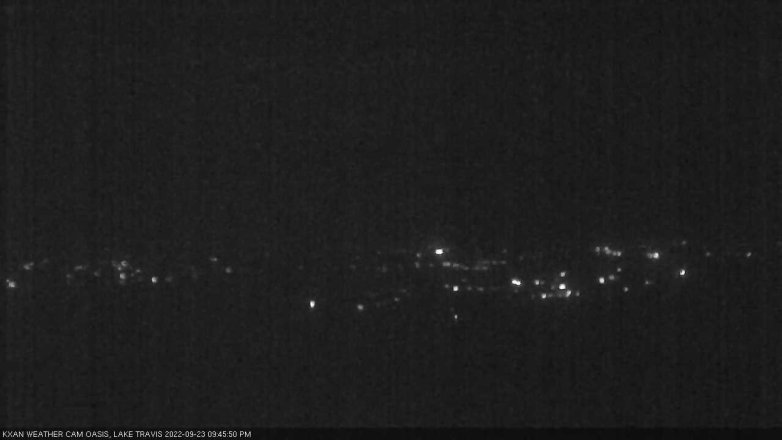 Lake Travis webcam, September 23, 2022 9:45 PM CT