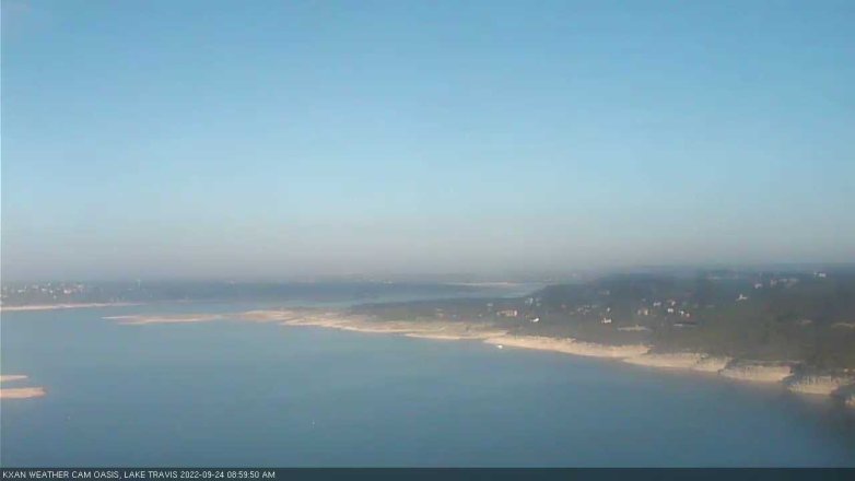 Lake Travis webcam, September 24, 2022 9:00 AM CT