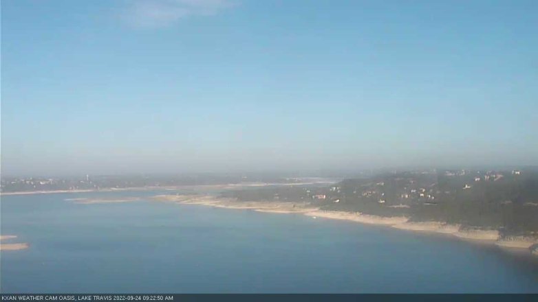 Lake Travis webcam, September 24, 2022 9:25 AM CT