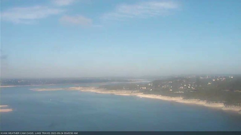 Lake Travis webcam, September 24, 2022 9:45 AM CT