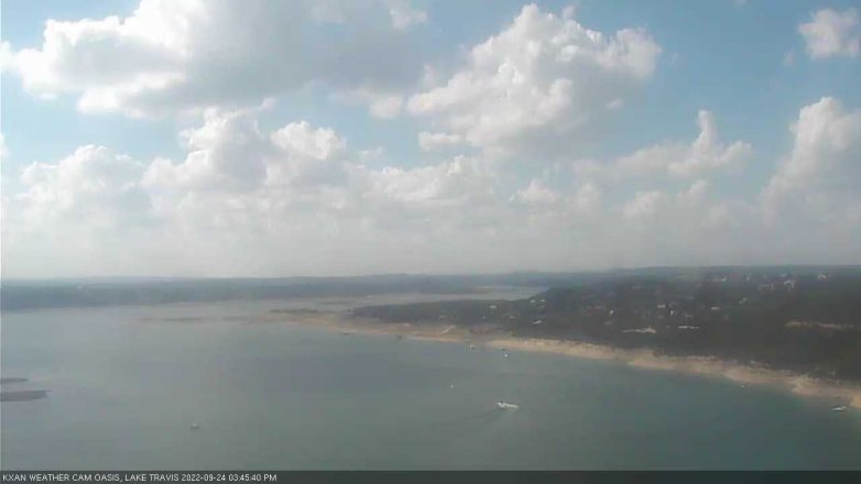 Lake Travis webcam, September 24, 2022 3:45 PM CT