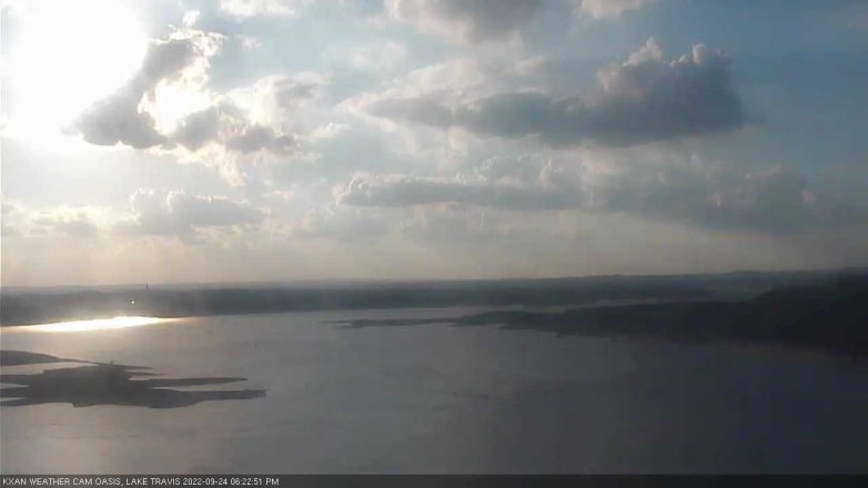 Lake Travis webcam, September 24, 2022 6:25 PM CT