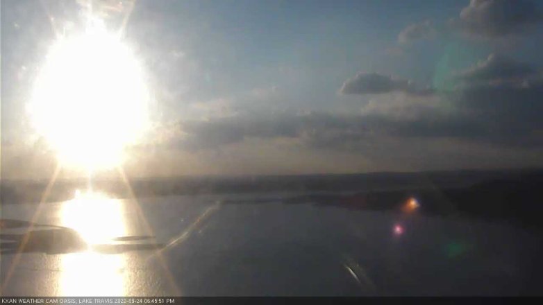 Lake Travis webcam, September 24, 2022 6:45 PM CT