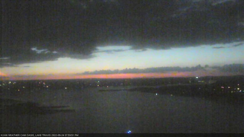 Lake Travis webcam, September 24, 2022 8:00 PM CT