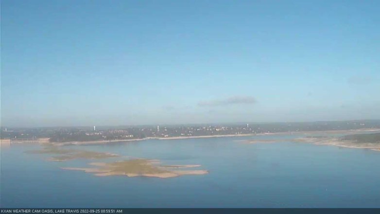 Lake Travis webcam, September 25, 2022 9:00 AM CT