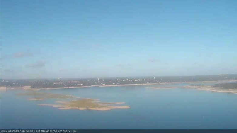 Lake Travis webcam, September 25, 2022 9:25 AM CT