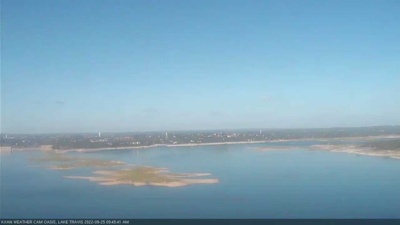 Lake Travis webcam, September 25, 2022 9:45 AM CT