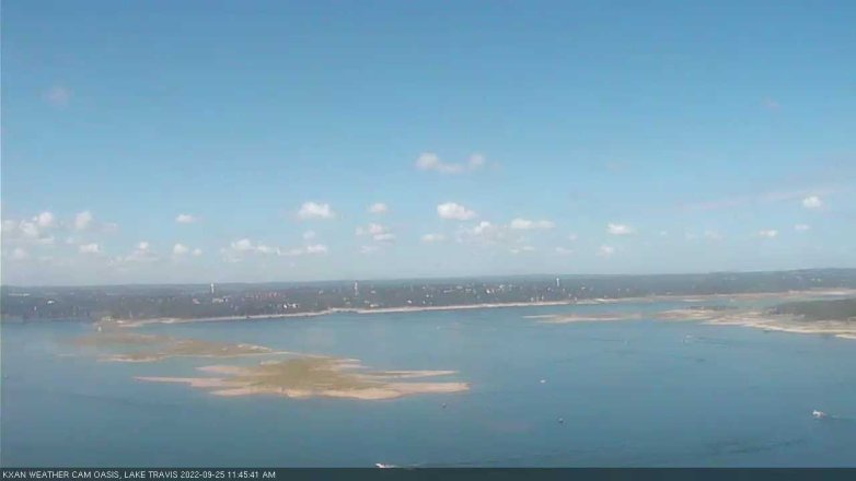 Lake Travis webcam, September 25, 2022 11:45 AM CT