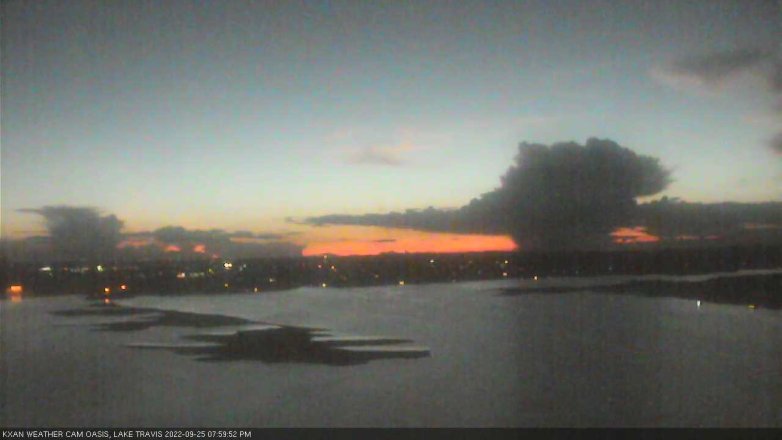Lake Travis webcam, September 25, 2022 8:00 PM CT