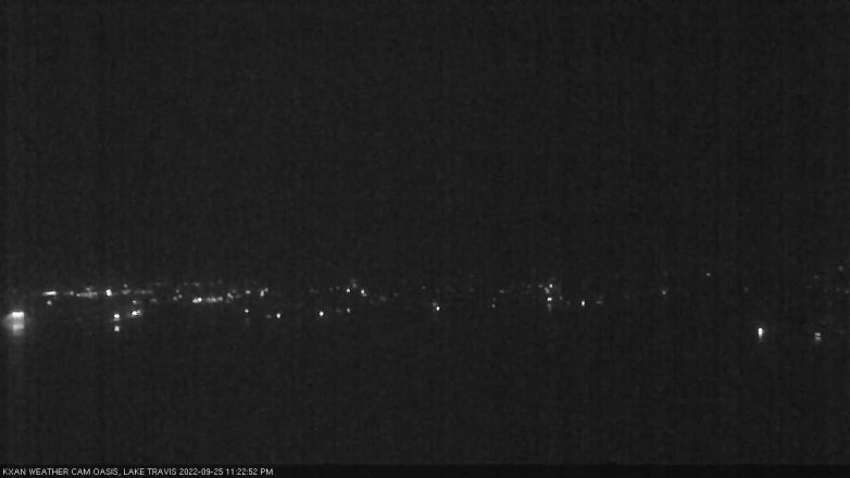 Lake Travis webcam, September 25, 2022 11:25 PM CT