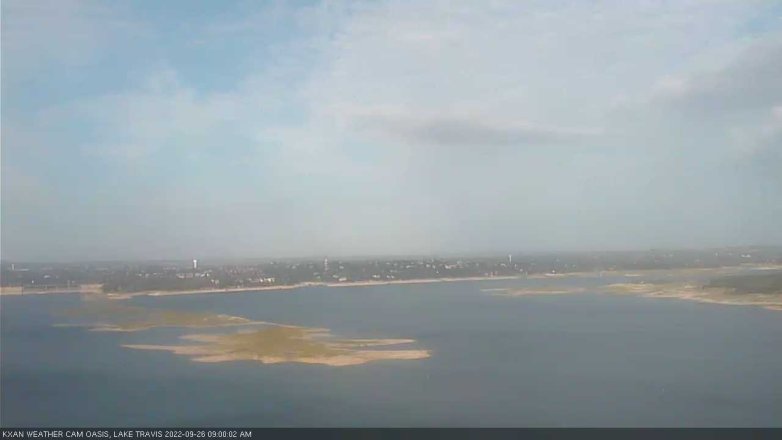 Lake Travis webcam, September 26, 2022 9:00 AM CT