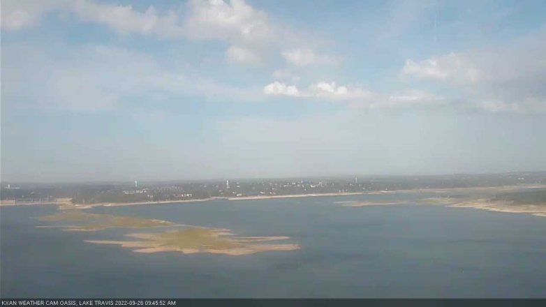 Lake Travis webcam, September 26, 2022 9:45 AM CT