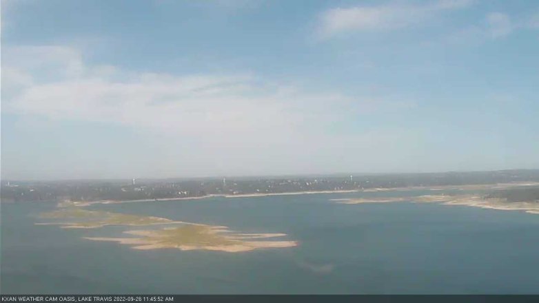 Lake Travis webcam, September 26, 2022 11:45 AM CT