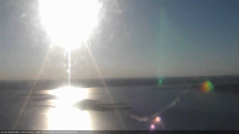 Lake Travis webcam, September 26, 2022 6:00 PM CT