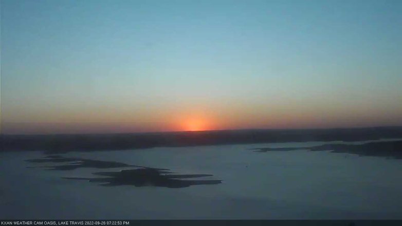 Lake Travis webcam, September 26, 2022 7:25 PM CT