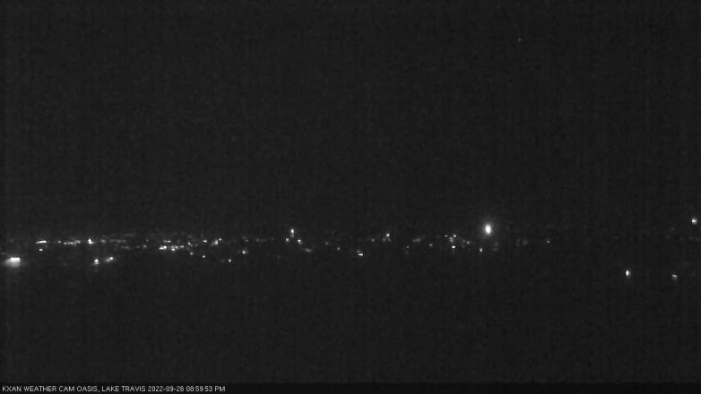 Lake Travis webcam, September 26, 2022 9:00 PM CT