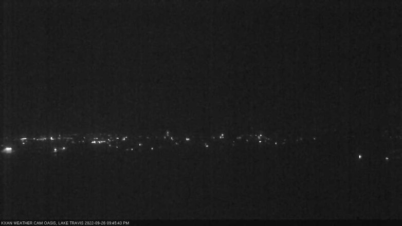 Lake Travis webcam, September 26, 2022 9:45 PM CT