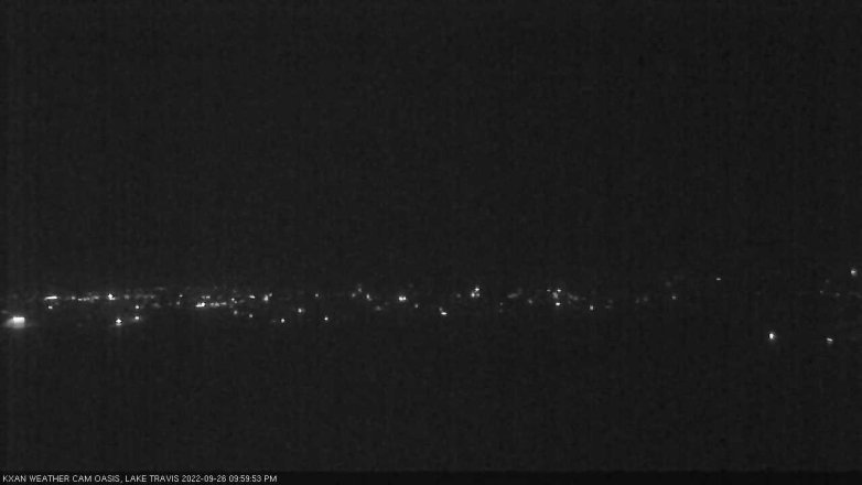 Lake Travis webcam, September 26, 2022 10:00 PM CT