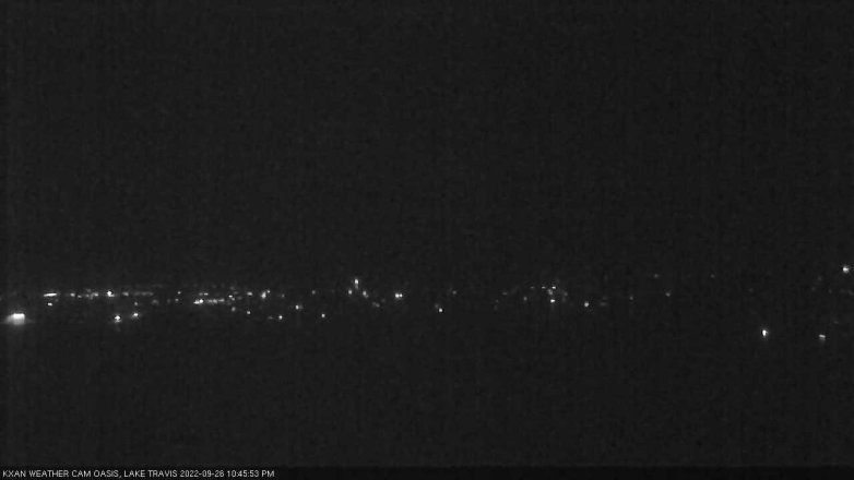 Lake Travis webcam, September 26, 2022 10:45 PM CT