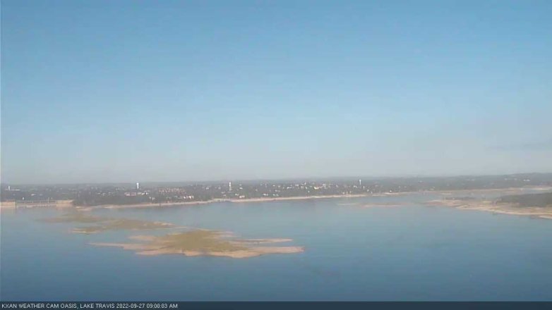 Lake Travis webcam, September 27, 2022 9:00 AM CT