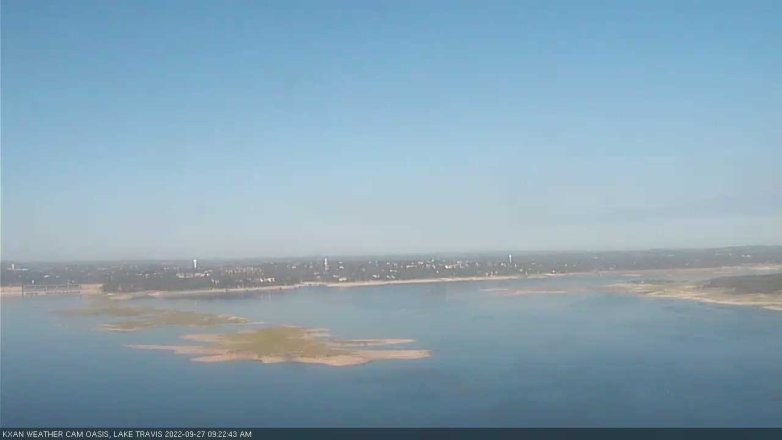 Lake Travis webcam, September 27, 2022 9:25 AM CT