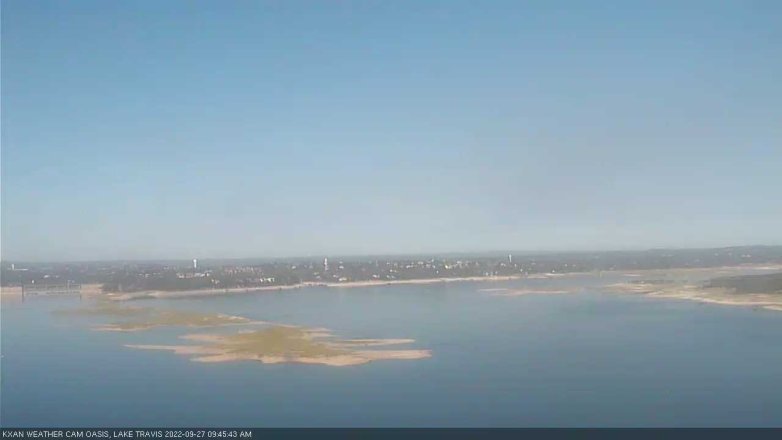 Lake Travis webcam, September 27, 2022 9:45 AM CT