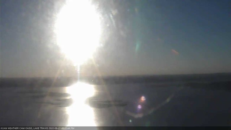 Lake Travis webcam, September 27, 2022 6:25 PM CT