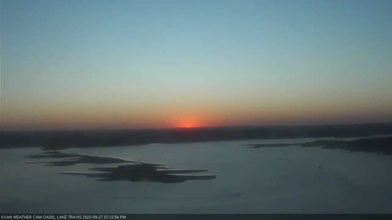 Lake Travis webcam, September 27, 2022 7:25 PM CT