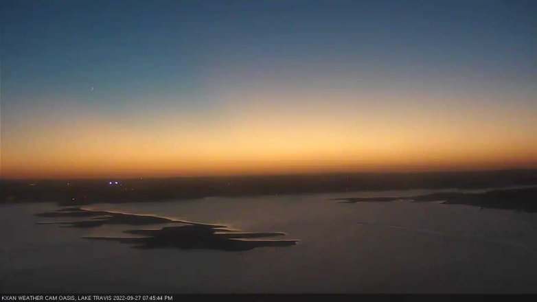 Lake Travis webcam, September 27, 2022 7:45 PM CT