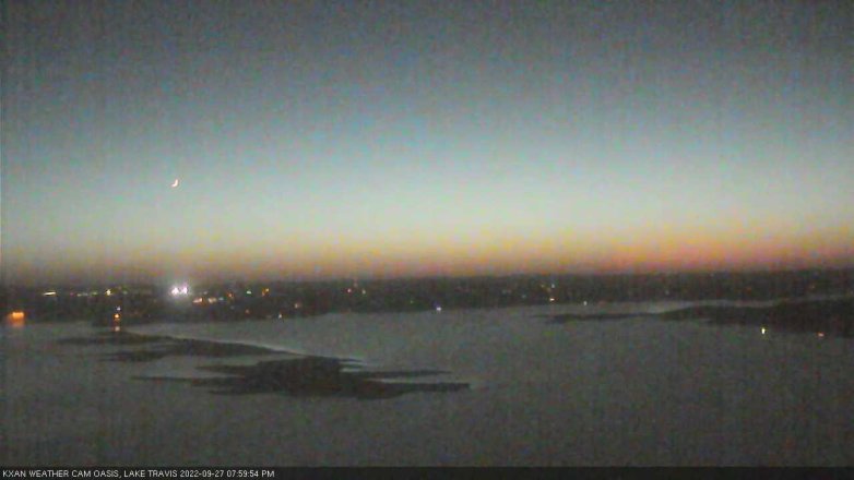 Lake Travis webcam, September 27, 2022 8:00 PM CT