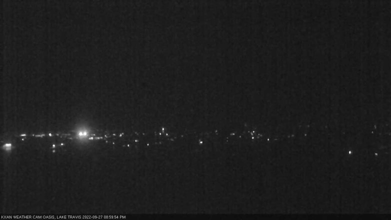 Lake Travis webcam, September 27, 2022 9:00 PM CT