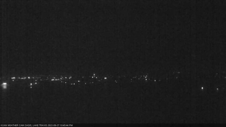 Lake Travis webcam, September 27, 2022 10:45 PM CT