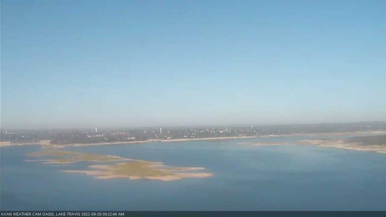 Lake Travis webcam, September 28, 2022 9:25 AM CT