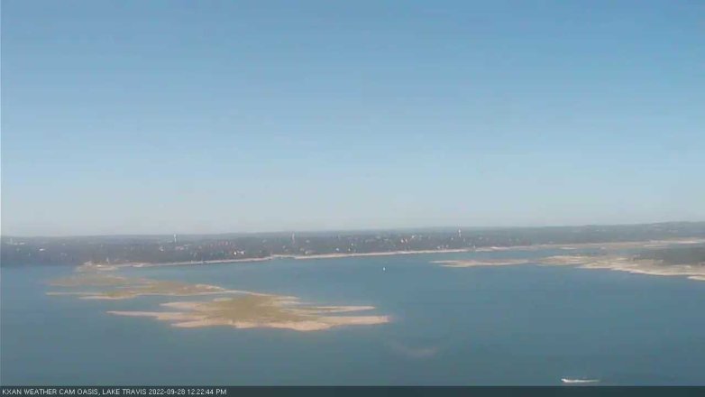 Lake Travis webcam, September 28, 2022 12:25 PM CT