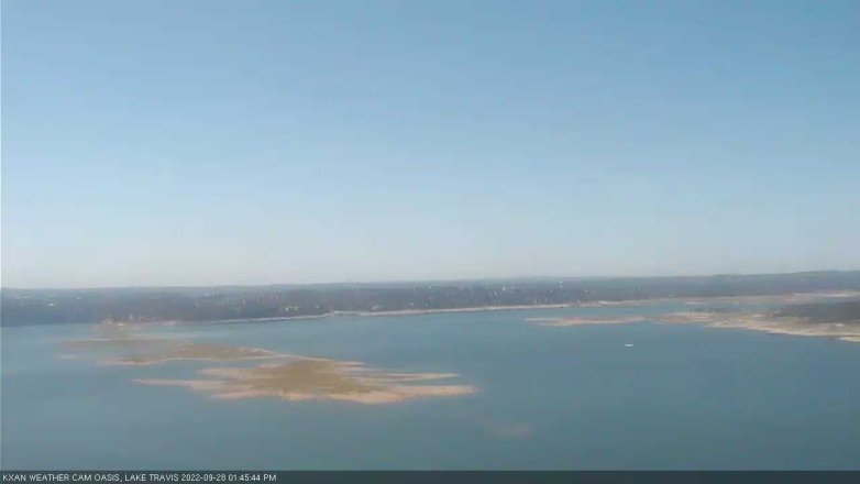 Lake Travis webcam, September 28, 2022 1:45 PM CT
