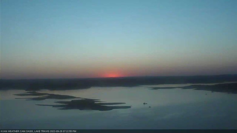 Lake Travis webcam, September 28, 2022 7:25 PM CT
