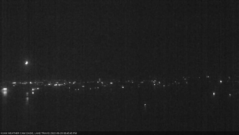 Lake Travis webcam, September 28, 2022 8:45 PM CT