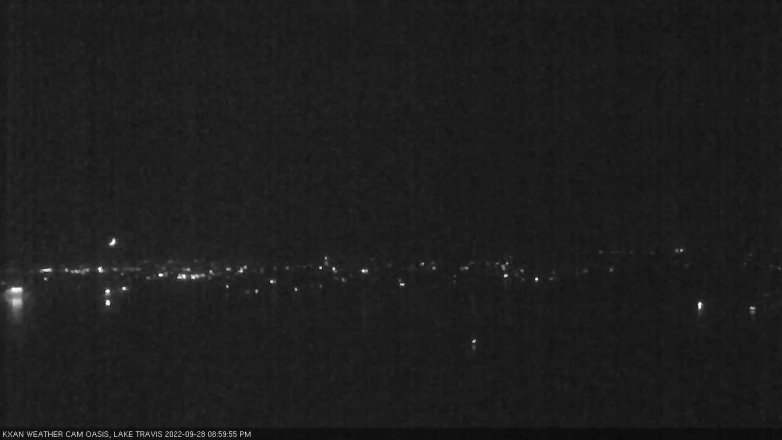 Lake Travis webcam, September 28, 2022 9:00 PM CT