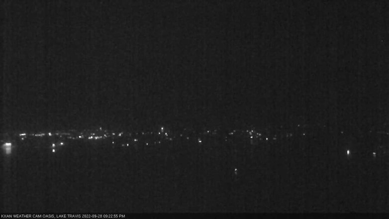 Lake Travis webcam, September 28, 2022 9:25 PM CT